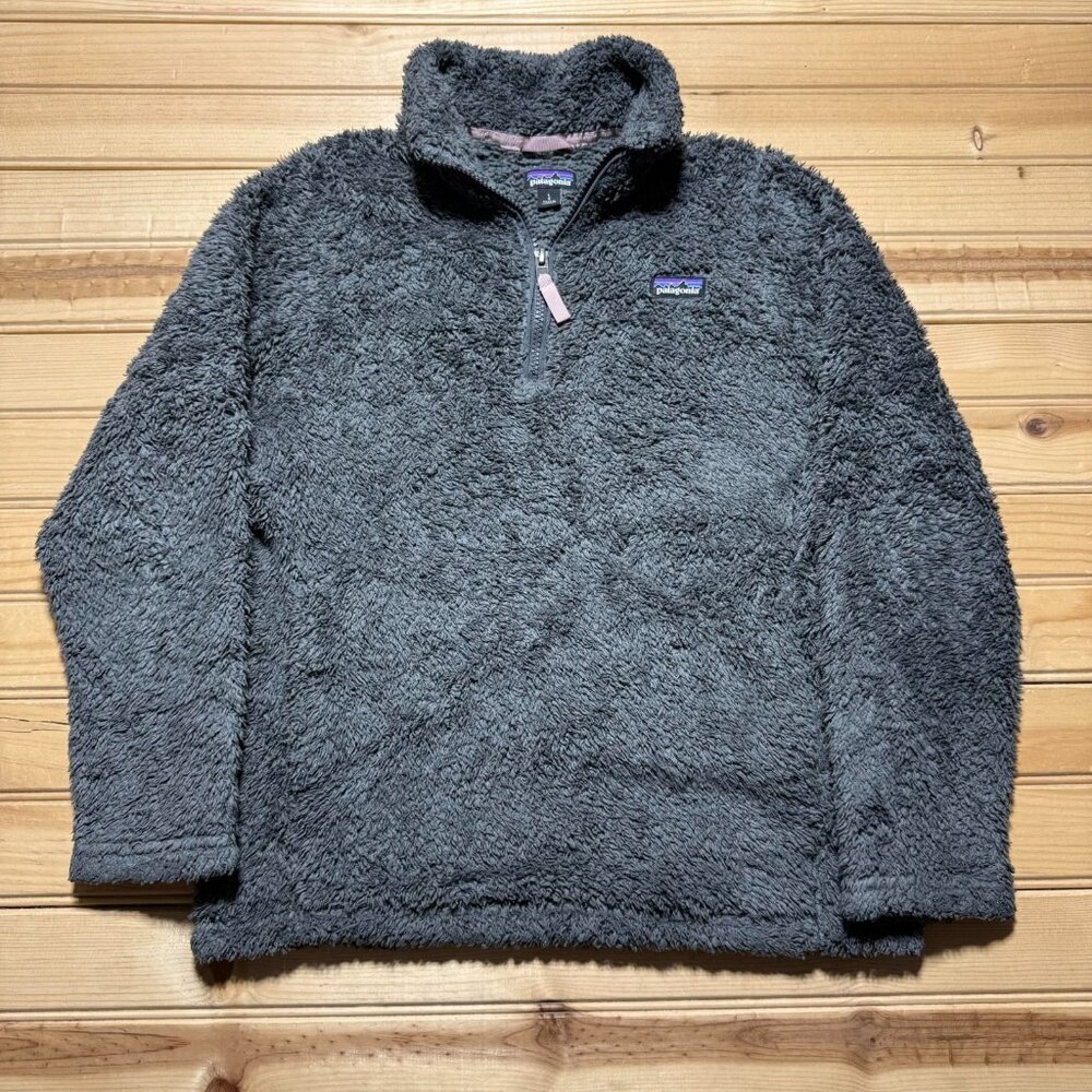 Patagonia Los Gatos1/4 Zip Fleece Gray Jacket Girls - Size Large (12)